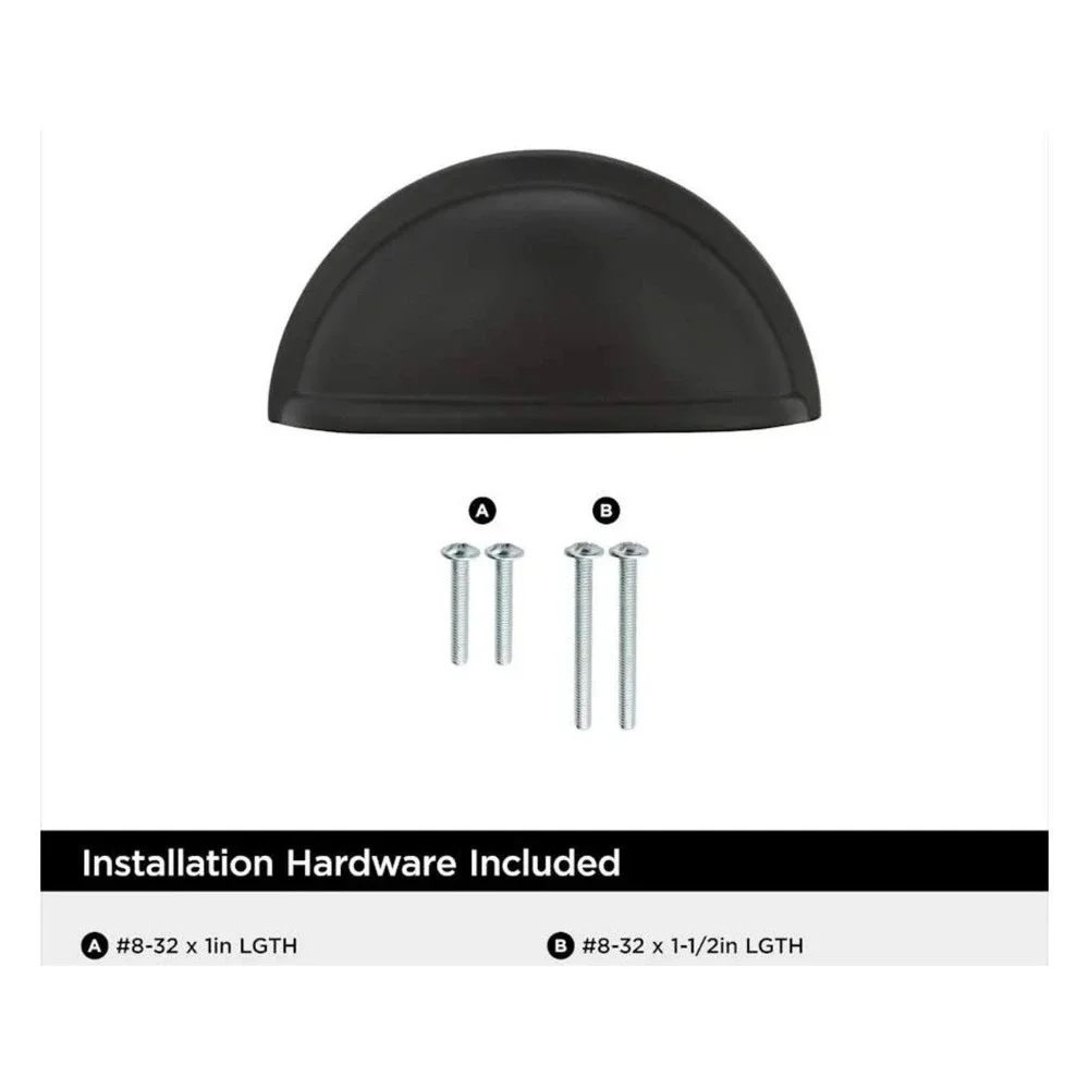 3in Center Cup Cabinet Pull Satin Nickel 10 Pack